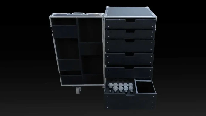 flight case do systemów komunikacji intercom radiotelefony w piance dopasowanej