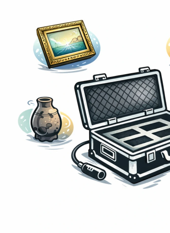 case do rzeźb i eksponatów muzealnych