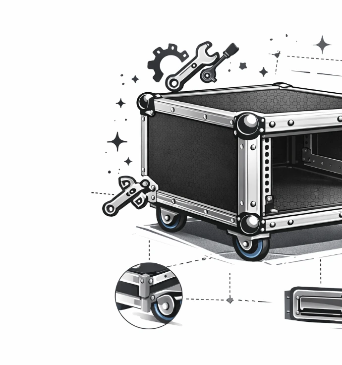 Konstrukcja racka 19” – solidność flight case CASE ART