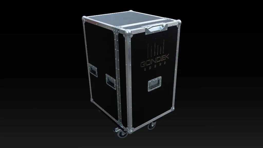 Czarny Flight Case Na Mikrofony z aluminiowymi profilami case art.webp
