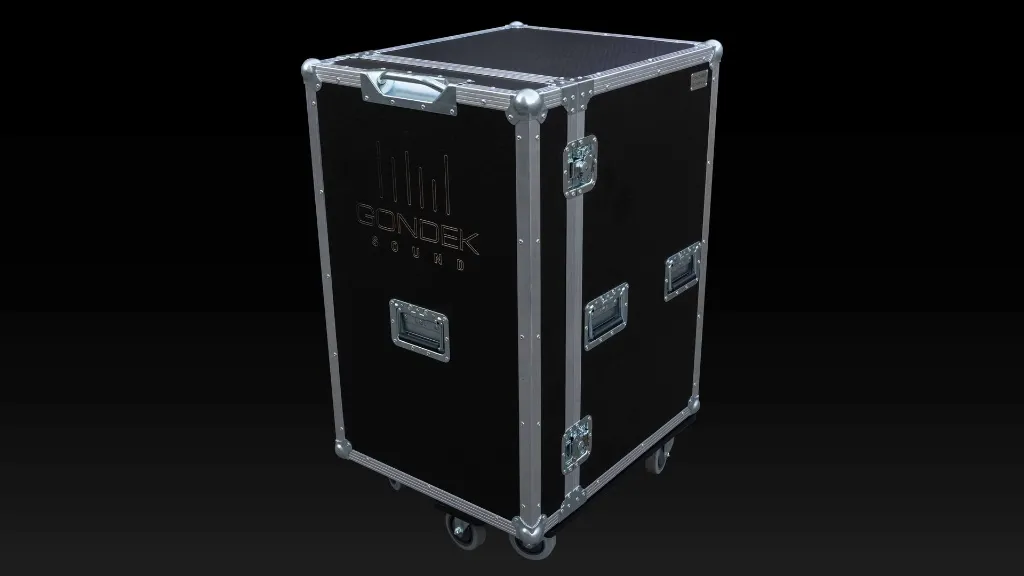 Duża Skrzynia Na Mikrofony typu Flight Case na kółkach case art.webp